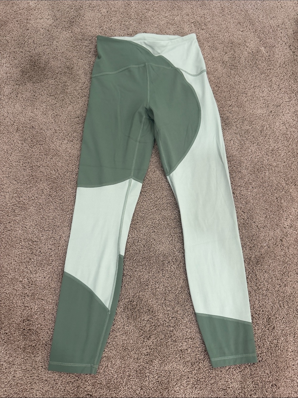 lululemon athletica Two-Tone Sage Green High-Rise Leggings